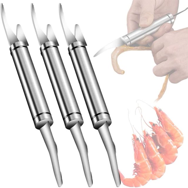 Jinsinto 5 in 1 Multifunctional Fish Mouth Knife, Household Shrimp Line Knife, Kitchen Fish Scale Planer