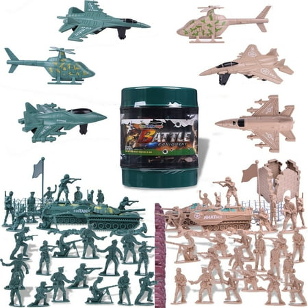 - Army Toy Soldiers Military World War 2 WW II Parties Combat Toys for Kids Cjristmas Special Forces with a Map, Tanks, Planes, Flags, Soldier Figures, Fences Accessories 232 PCs F-127