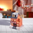 thumbnail image 4 of Adorno navideño de resina en miniatura con luz LED para casa de pueblo con nieve 9cmx7.5cmx5.5cm, 4 of 7