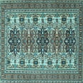 thumbnail image 1 of Ahgly Company Indoor Square Persian Light Blue Traditional Area Rugs, 4' Square, 1 of 4