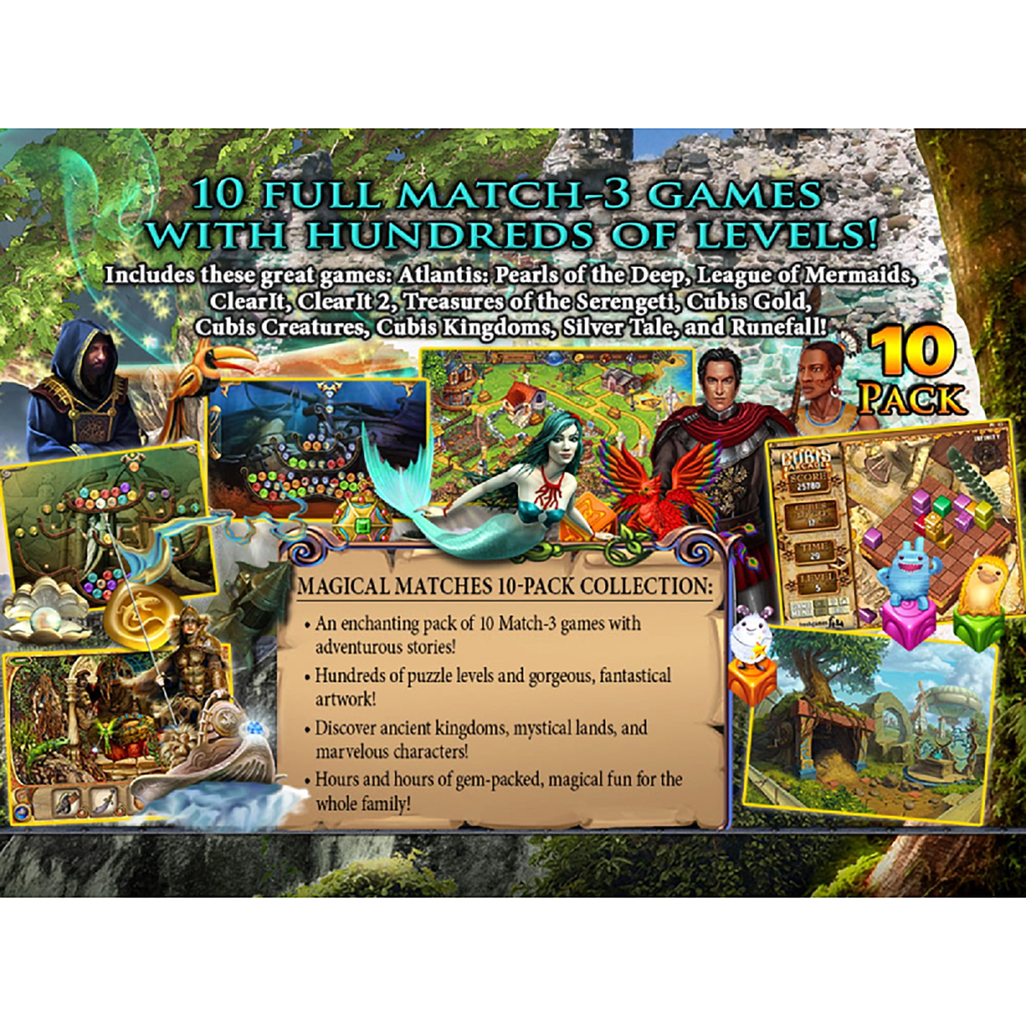 Amazing Match 3 Games: Magical Matches - 10 Pack, Legacy Games, PC, LGY-L3139-ESD