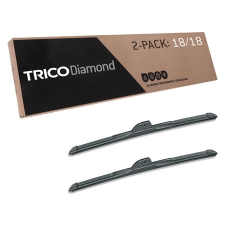 TRICO Diamond 2 Pack Two 18 High Performance Automotive Replacement Windshield Wiper Blades (25-1818)