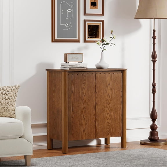 LKTART 31.5" Sideboard Buffet Cabinet with Storage, Modern Accent Cabinet with 2 Doors & Adjustable Shelves, Small Buffet Cabinet for Living Room, Kitchen, Hallway