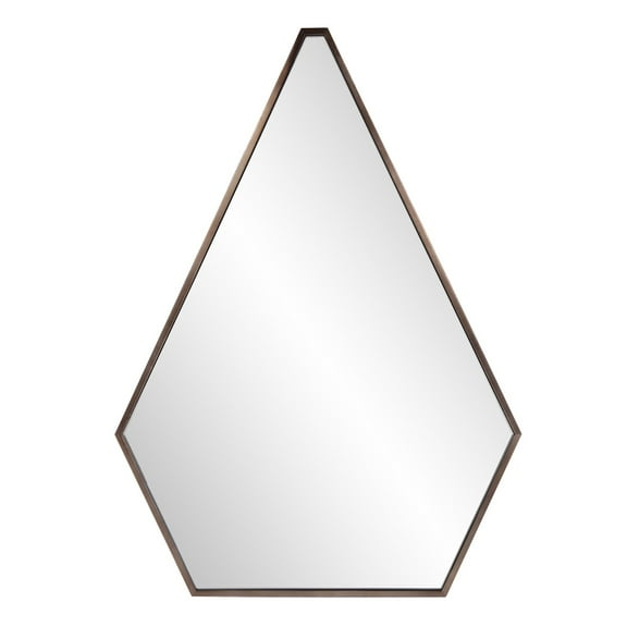 Tyler Dillon 5 Sided Triangular Stainless Steel Framed Wall Mirror - 33"H x 24"W
