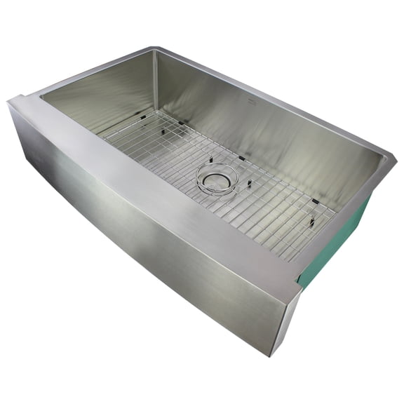 Transolid DUSSF362210 Diamond 36in x 22in 16 Gauge Undermount Single Bowl Farmhouse Kitchen Sink Kitchen Sink in Stainless