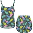 thumbnail image 4 of HPINK-T Womens Cami Shorts Pajama Sets Cute Capybara Soft 2 Piece Pj Lounge Set Sleep Sleepwear, 4 of 10