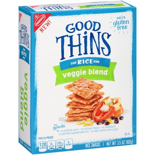 Nabisco Good Thins, Gluten Free Rice Crackers, Veggie Blend, 3.5 Oz