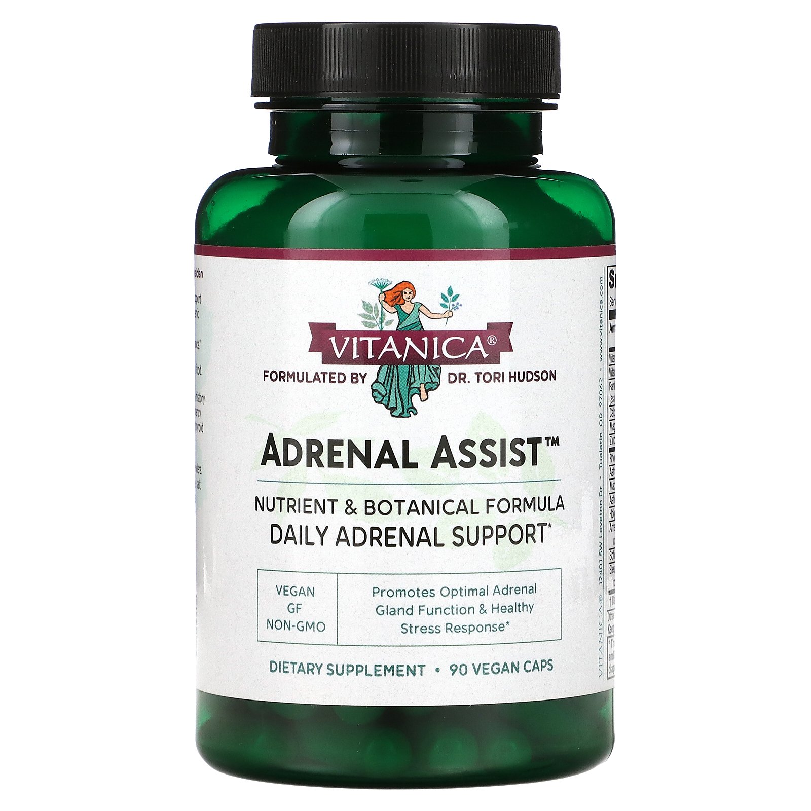 Adrenal Assist, Daily Adrenal Support, 90 Vegan Caps, Vitanica