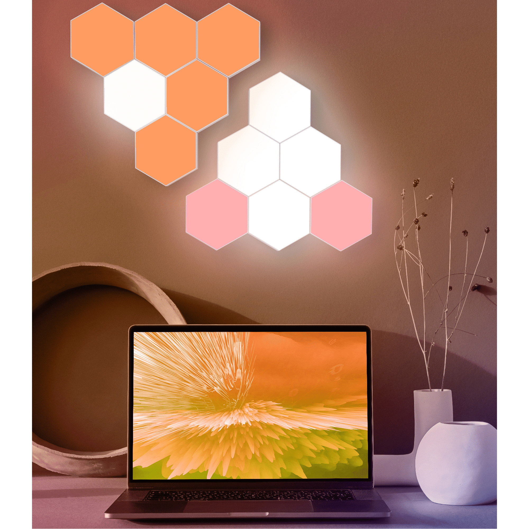Panneau LED Hexagone Murale Lampe - Smart RGB Modulaires Light