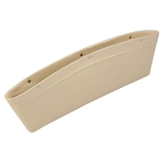 LAMIRO Car Seat Gap Filler Organizer Drop Catcher Pocket Between Seat and Console (Beige)