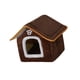 thumbnail image 3 of Casa para perros y gatos, tienda de campaña para mascotas, cueva suave para gatos de interior, cama para gatos, perros, gatos y gatitos marrón, 3 of 8