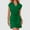 Green, variant on Trendy Women's Skirt Suit Set for Sports and Casual Outings Stylish Neck Short Sleeve Top with Lace Details for Spring and Summer Activities