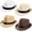 4 Pack-mixed Color-coffee, variant on 4 Pack Mens Fedora Hat Classic 1920s Hat Short Brim Fedora Hats Summer Beach Panama Hat for Men Women