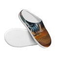 thumbnail image 3 of Rateoe Realistic Cute Sea Turtle Print Women's Men's Cotton Knit Slippers Lightweight Memory Foam Indoor House Shoes with Anti-Skid Sole-37/38, 3 of 7