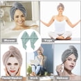 thumbnail image 5 of Paquete de 2 toallas de microfibra para el cabello para mujer, turbante absorbente para el cabello, toallas para el cabello de secado rápido, 5 of 5
