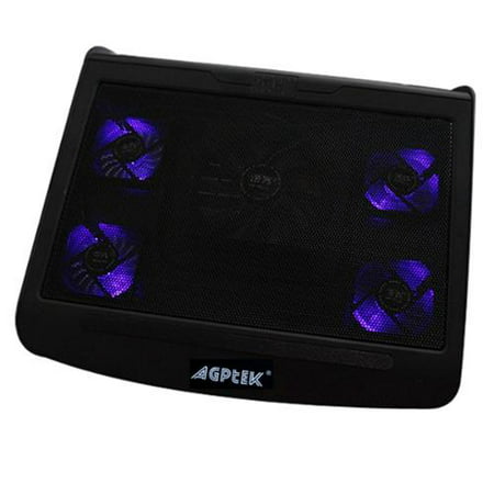 AGPtek Laptop Cooling Pad with 5 Blue LED Fans For 10"- 17" Laptop Notebook