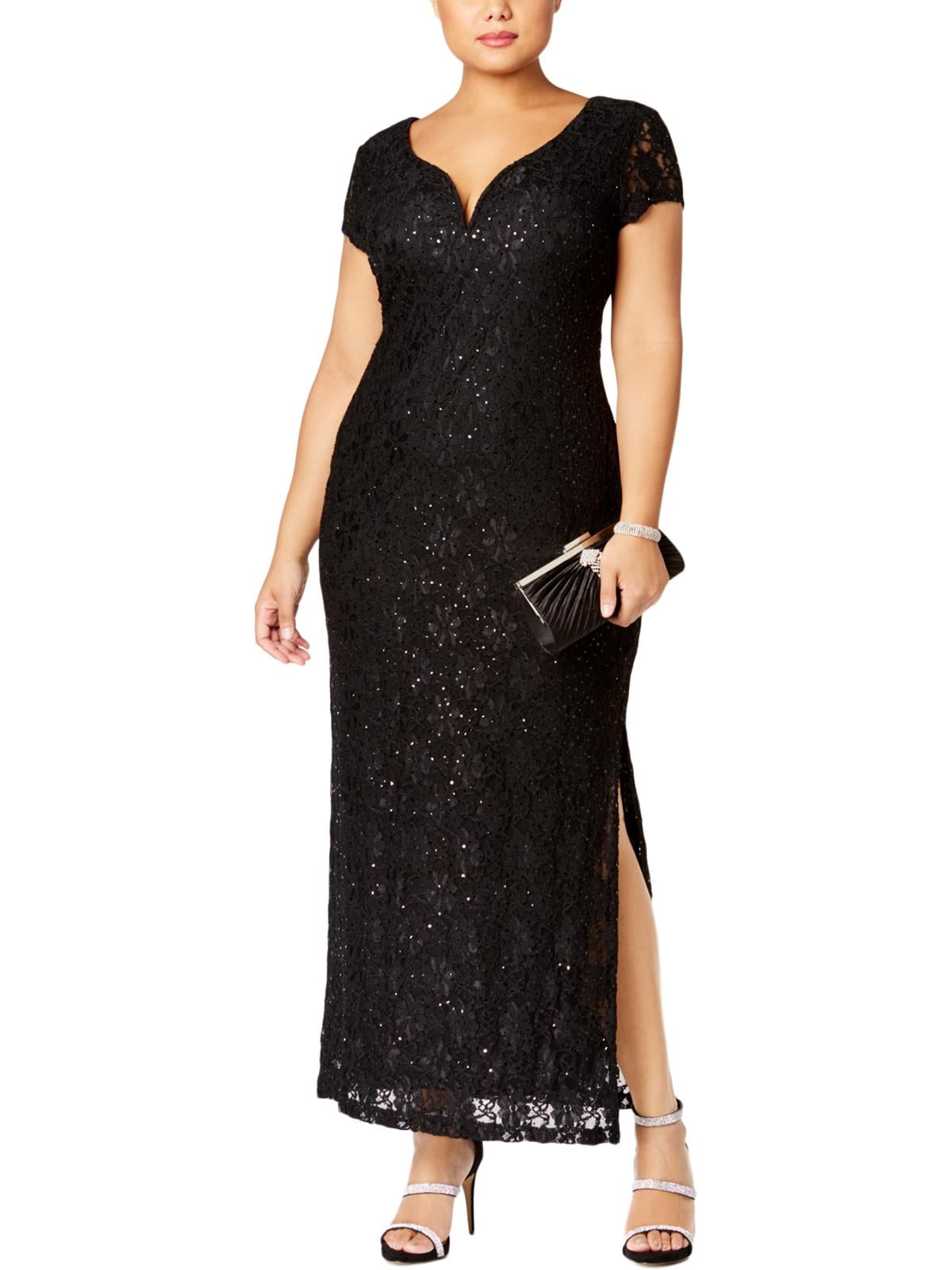connected apparel sequin lace dress