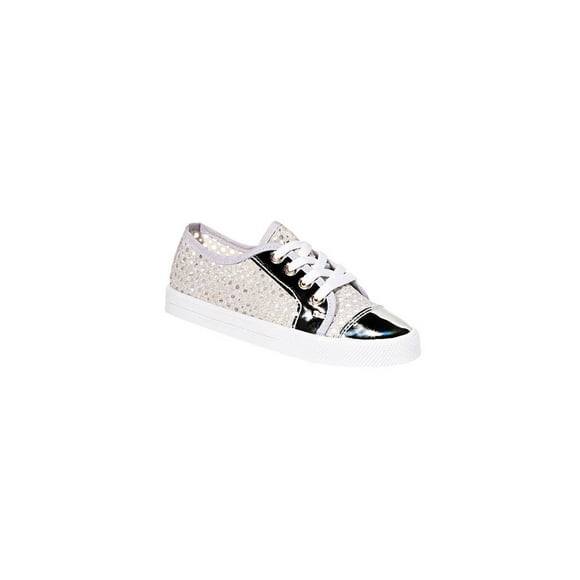TENIS CASUALES KINDER NIÑA PLATA TEXTIL 8257 Leon 8257p