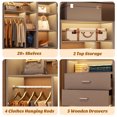 thumbnail image 6 of Homieasy Freestanding Closet System with 3 Sets, 87.2" Closet Organizer System with 5 Drawers & 4 Hanging Rods, Reversible L Shaped Walk-in Closets, Gray, 6 of 7
