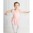 thumbnail image 3 of Aridak Girls Ballet Dance Dress Toddler Leotards Ruffle Sleeve Shiny Ballet Tutu Skirt Pink 2-9T, 3 of 6