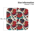 thumbnail image 2 of Honeii Chicken print Leather Coaster Set of 4, ideal for safeguarding your furniture from drinks spills and effortless cleanup-Square, 2 of 6