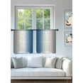 thumbnail image 4 of Sheer Curtains 45 inches Long, Abstract Dark Gray Lake Blue Gradient Ombre Light Filtering Sheer Window Curtains Rod Pocket Voile Drapes for Bedroom Living Room, 52"W x 45"L 2 Panels, 4 of 7