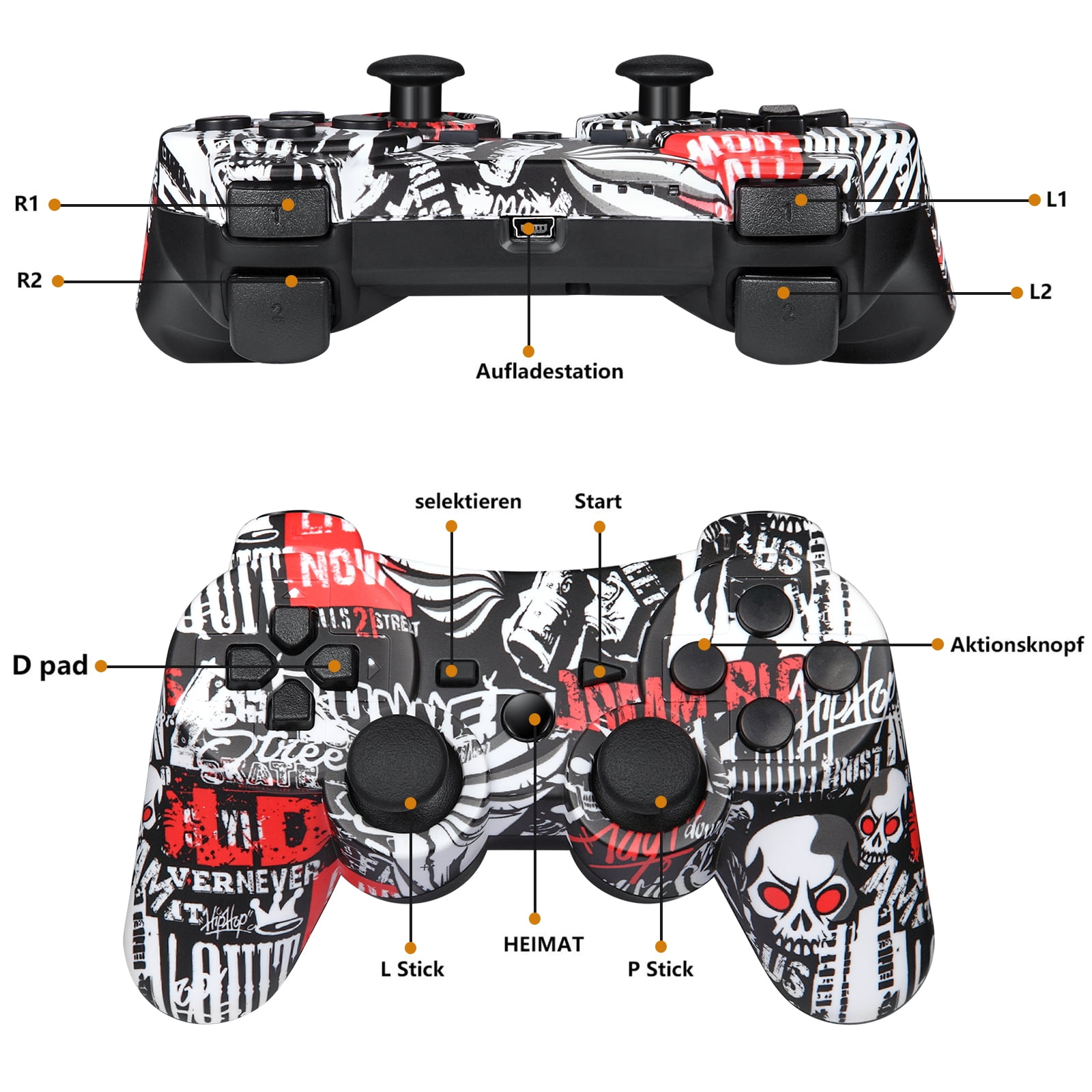 DUS0163M0006 PS3 compatible wireless controller User Manual Datel Design &  Development, .