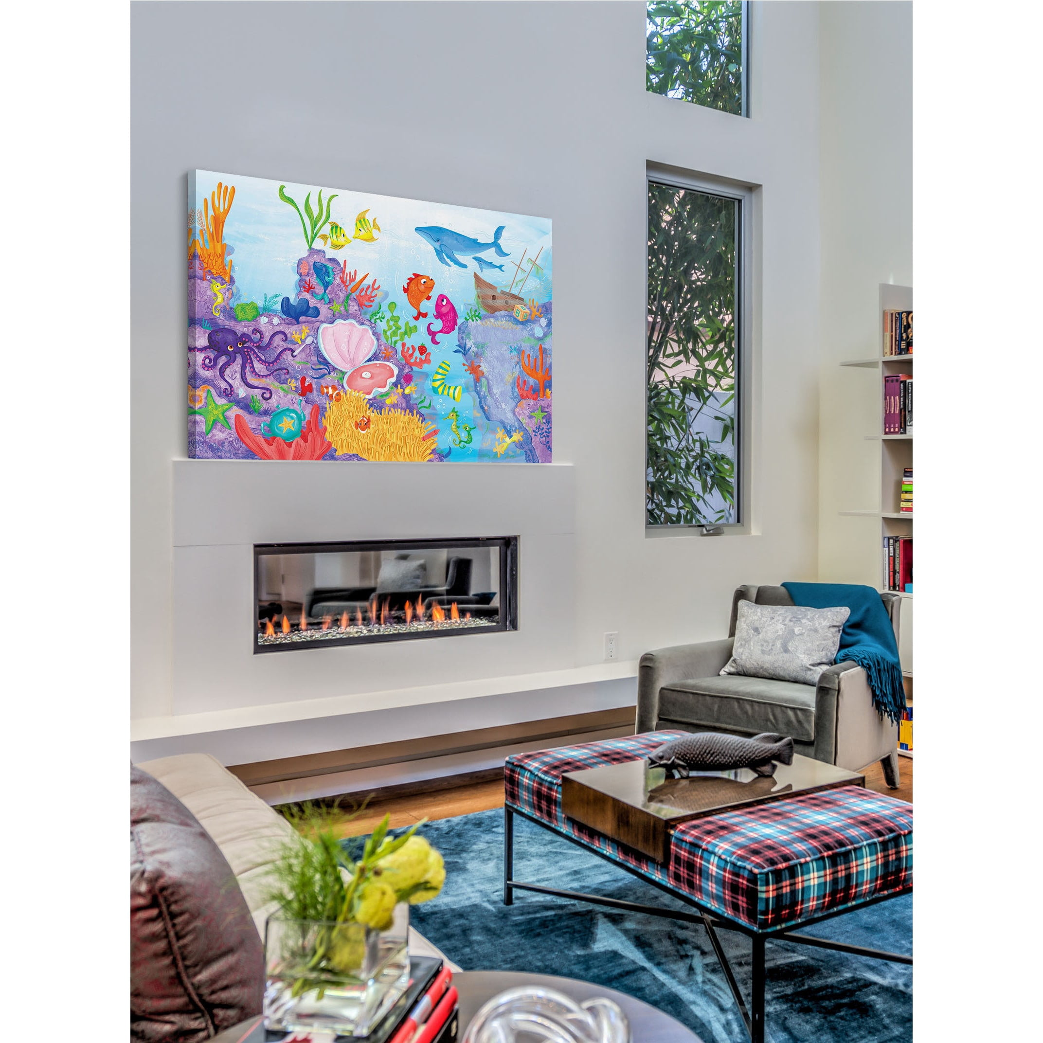 Marmont Hill "Coral Reef" by Curtis Painting Print on Canvas