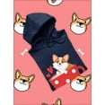 thumbnail image 3 of Corgi Pup In Big Red Mug Hoodie Women -Image by Shutterstock, Female Large, 3 of 4