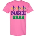 thumbnail image 3 of Inktastic Mardi Gras Fleur De Lis Trio T-Shirt, 3 of 5