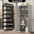 thumbnail image 2 of EDTara 70" Tall White Kitchen Pantry Cabinet, Modern Storage Cupboard with 4 Doors & Adjustable Shelves for Dining Room or Laundry, 2 of 8