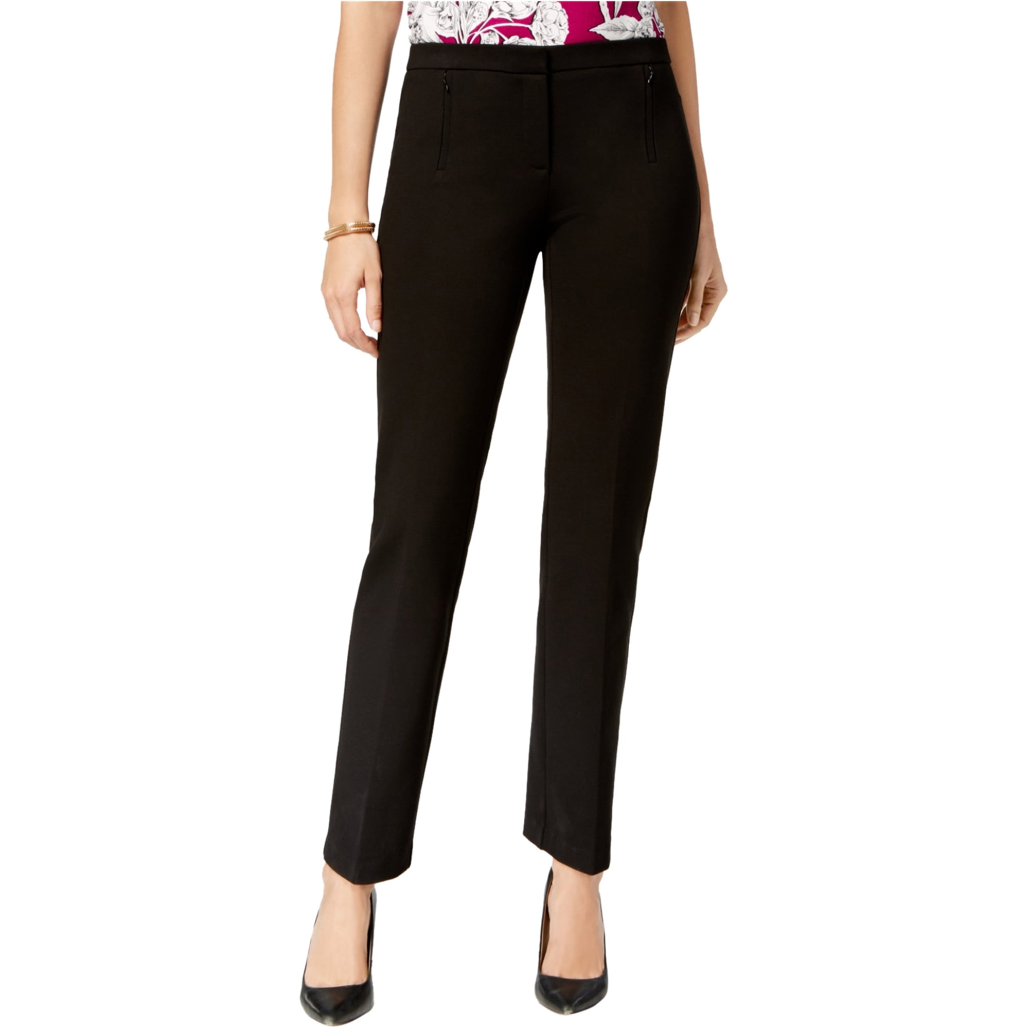 Alfani - Alfani Womens Knit Zip-Pocket Casual Trouser Pants - Walmart ...