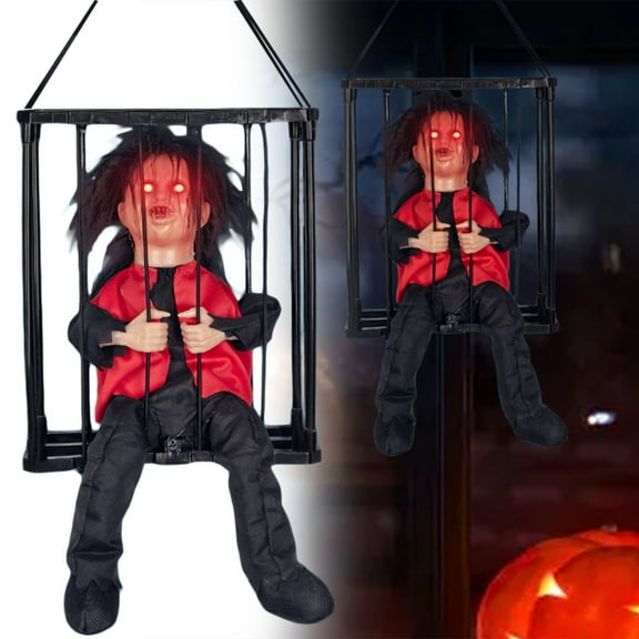 Halloween Animated Scary Doll With Light and Sound Effects Motion Sensor Activated Prop for Indoor Outdoor Party Decorations