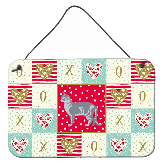 Carolines Treasures CK5557DS812 Australian Mist 2 Cat Love Wall or Door Hanging Prints 8x12 multicolor