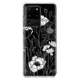 thumbnail image 1 of MUNDAZE Samsung Galaxy S20 Ultra Line Drawing Art White Floral Flowers Shockproof Clear Hybrid Protective Phone Case Cover, 1 of 5