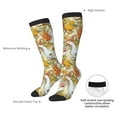 thumbnail image 4 of Naloa Ducks and Flowers Thigh High Socks Extra Long Stretchy Sock Women Over Knee High Opaque Stocking Daily Wear, 4 of 6