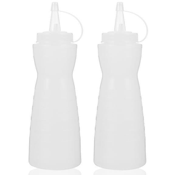 MLINS 2Pcs Sauce Dispenser Ketchup Squeeze Holder Sauce Extruded Bottle Squeeze Bottles Empty Bottles