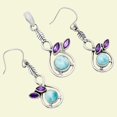 thumbnail image 6 of Larimar (Dominican Republic) & Amethyst 925 Silver Pendant Earrings Set T-1013 AGT1002_B, 6 of 6