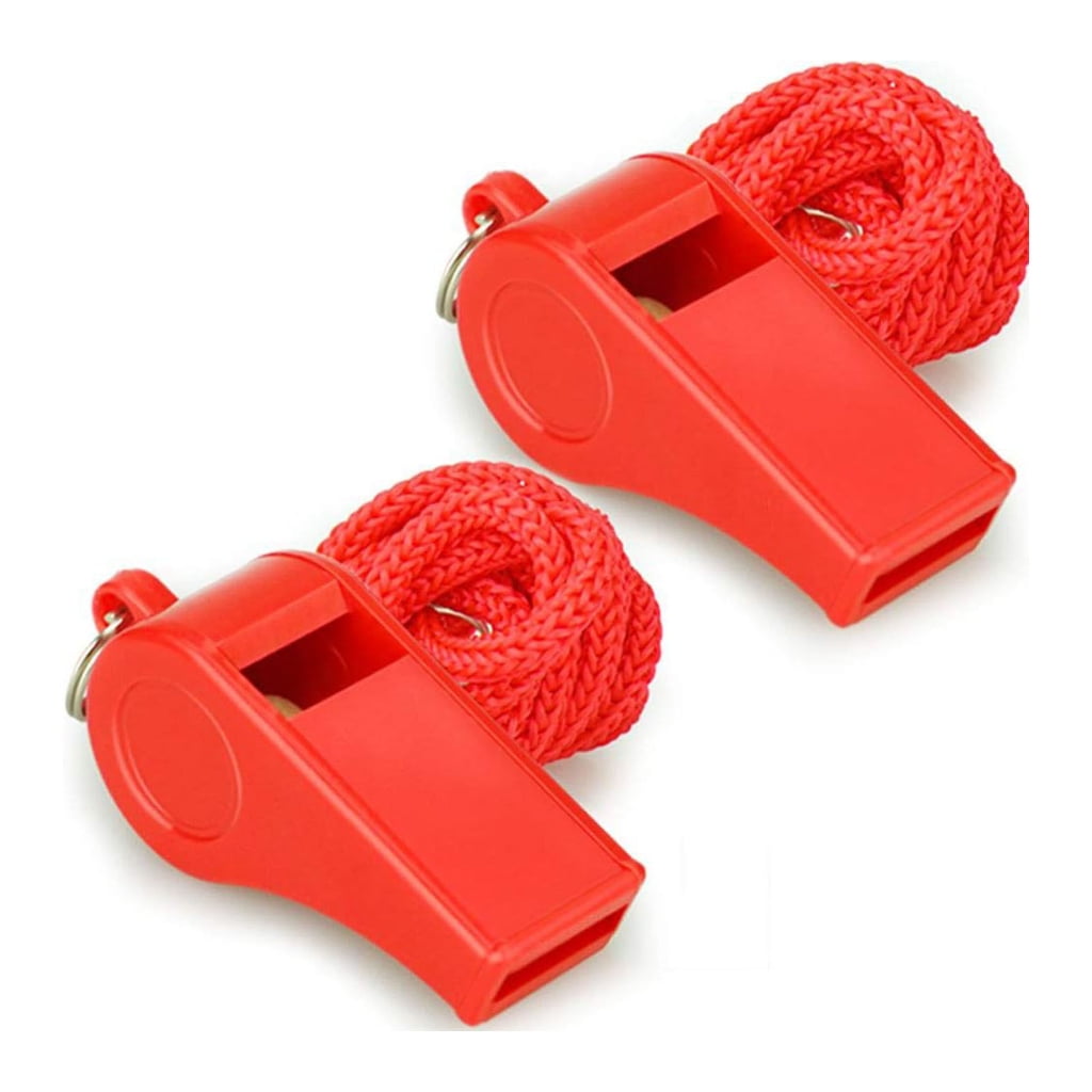 MOMOJIA 50Pcs Referee Coaches Whistle Loud Crisp Sound Whistle Sports Whistle with Lanyard for Soccer, Football, Basketball