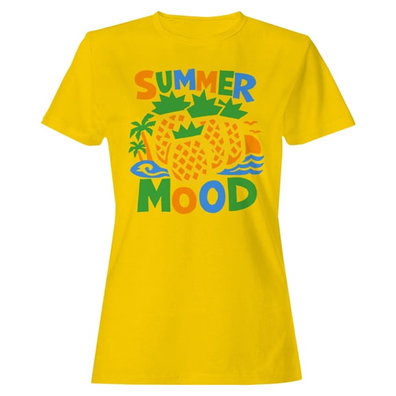 Smartprints Summer Pineapple Beach Women's T-Shirt Daisy, Cotton, S