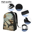thumbnail image 5 of Cauagu Wood Grain Shark Print Backpacks,Travel Daypack Casual Laptop Backpack Bookbag Fits 15 Inch Computer for Men Women, 5 of 8