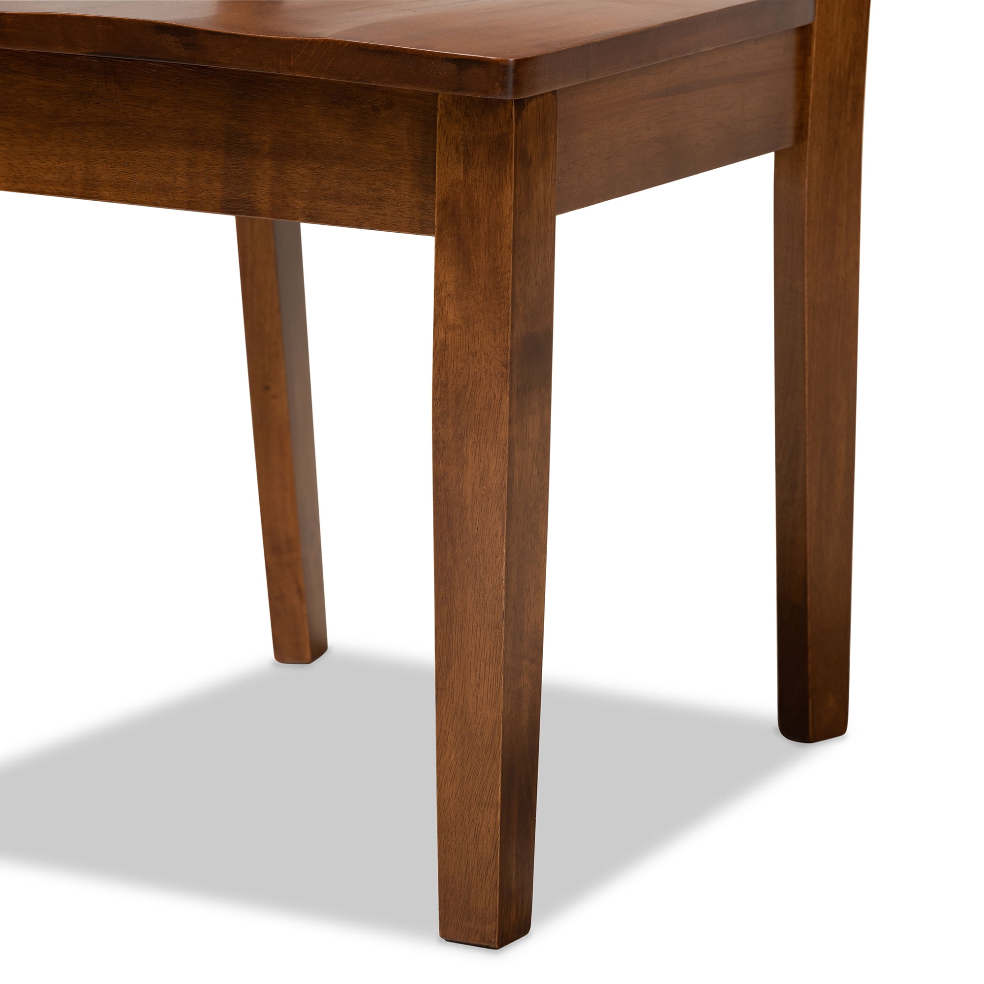 Baxton Studio Liese Modern and Contemporary Transitional Walnut Brown Finished Wood 7-Piece Dining Set