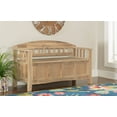 thumbnail image 2 of Linon Gilman Entryway Storage Bench, 18" Seat Height, Natural Wash Finish, 2 of 14