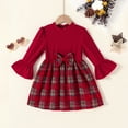 thumbnail image 3 of Younger Tree Baby Girl Fall Winter Dress Long Sleeve Turtleneck Vintage Knit Red Christmas Sweater Dresses Skirt Clothes for 4-5T, 3 of 8