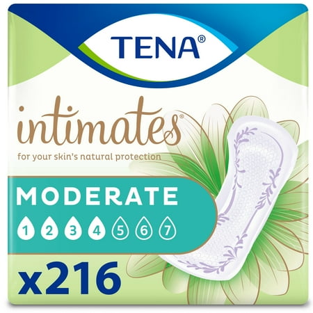 Tena Intimates Moderate Absorbency Incontinence Pads  216 ct