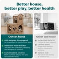thumbnail image 5 of Furhaven Farmhouse Multi-Level Cat Scratcher Hideout w/ Catnip - Cardboard Brown, One Size Farmhouse Playground One Size Corrugated Scratcher, 5 of 7