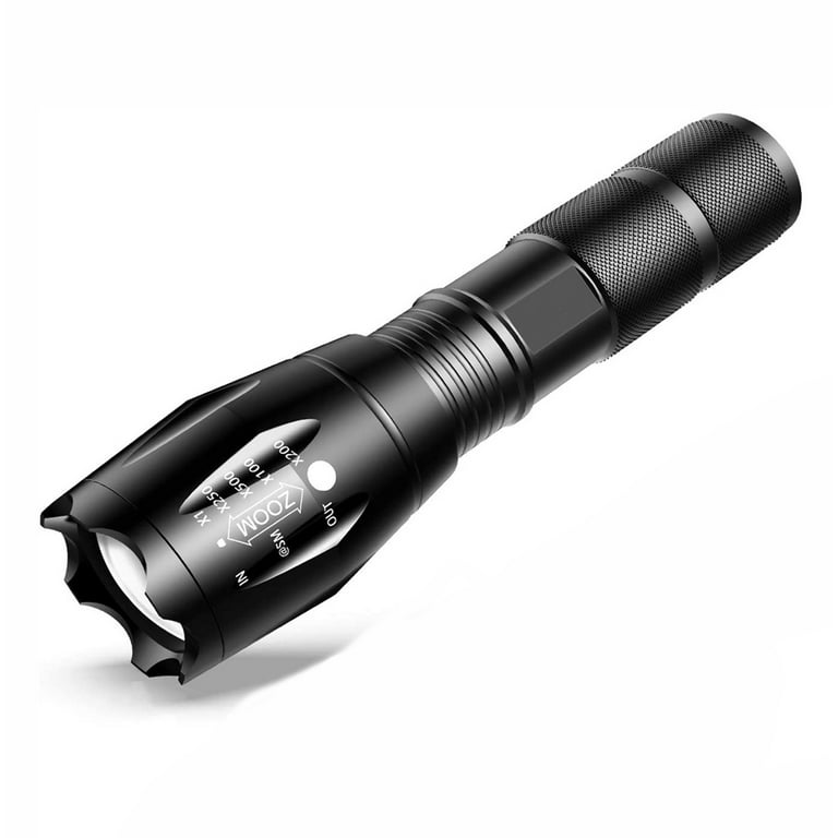 LED Tactical Flashlights High Lumens Zoomable 5 Modes Bright LED