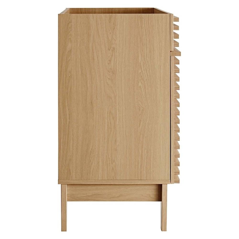 Modway Render 30" Bathroom Vanity Cabinet, Oak, 2 Doors, 53 lbs