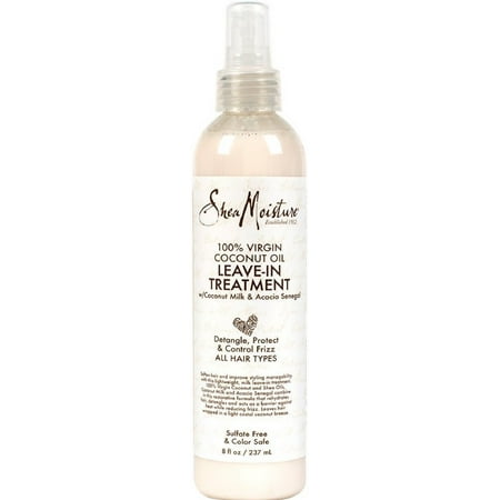 Shea Moisture 100% Virgin Coconut Oil Leave-in Treatment 8 oz (Pack of 6)