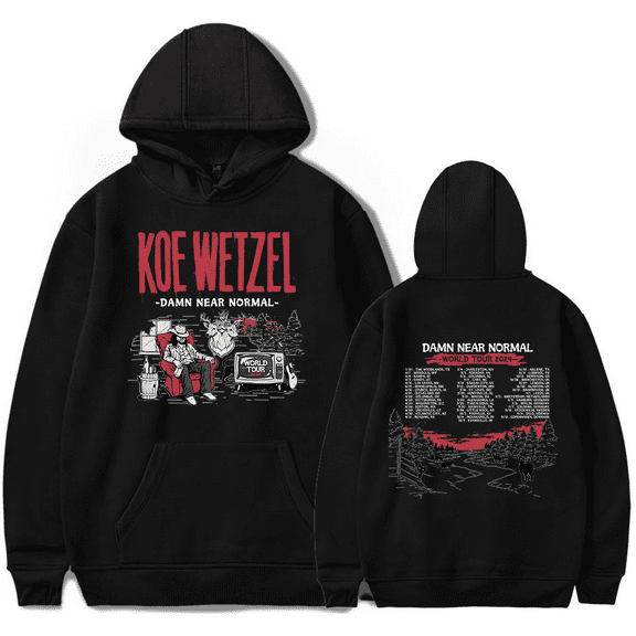 Koe Wetzel Merch Hoodie Damn Near Normal World Tour 2024 Hoodies Men Women Long Sleeve Sweatshirt Streetwear Pullover Top